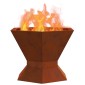vidaXL Φωτιά Μπολ Σκ rusty 50 x 50 x 40 cm Ατσάλι Σκληρυθέν στον Αέρα