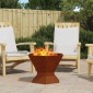 vidaXL Φωτιά Μπολ Σκ rusty 50 x 50 x 40 cm Ατσάλι Σκληρυθέν στον Αέρα