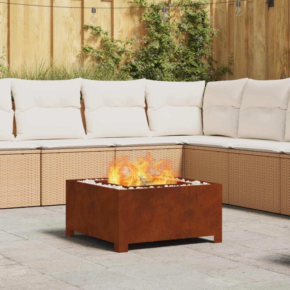 vidaXL Φωτιά Μπολ Σκ rusty 60 x 60 x 30 cm Ατσάλι Σκληρυθέν στον Αέρα