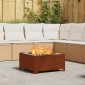 vidaXL Φωτιά Μπολ Σκ rusty 60 x 60 x 30 cm Ατσάλι Σκληρυθέν στον Αέρα