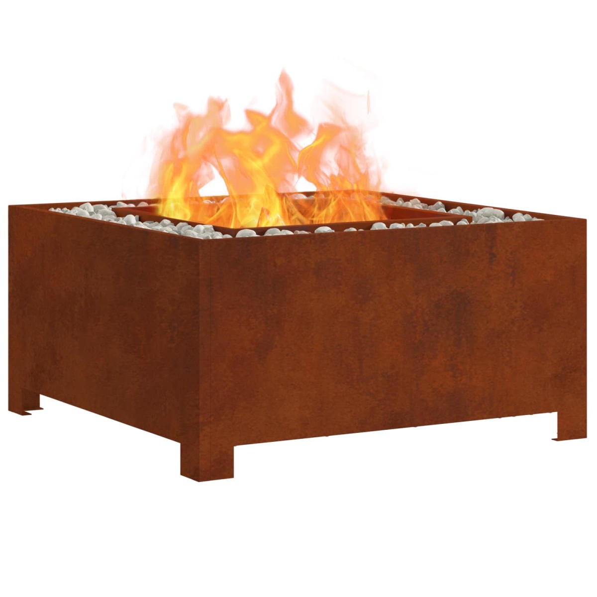 vidaXL Φωτιά Μπολ Σκ rusty 80 x 80 x 40 cm Ατσάλι Σκληρυθέν στον Αέρα
