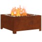 vidaXL Φωτιά Μπολ Σκ rusty 80 x 80 x 40 cm Ατσάλι Σκληρυθέν στον Αέρα