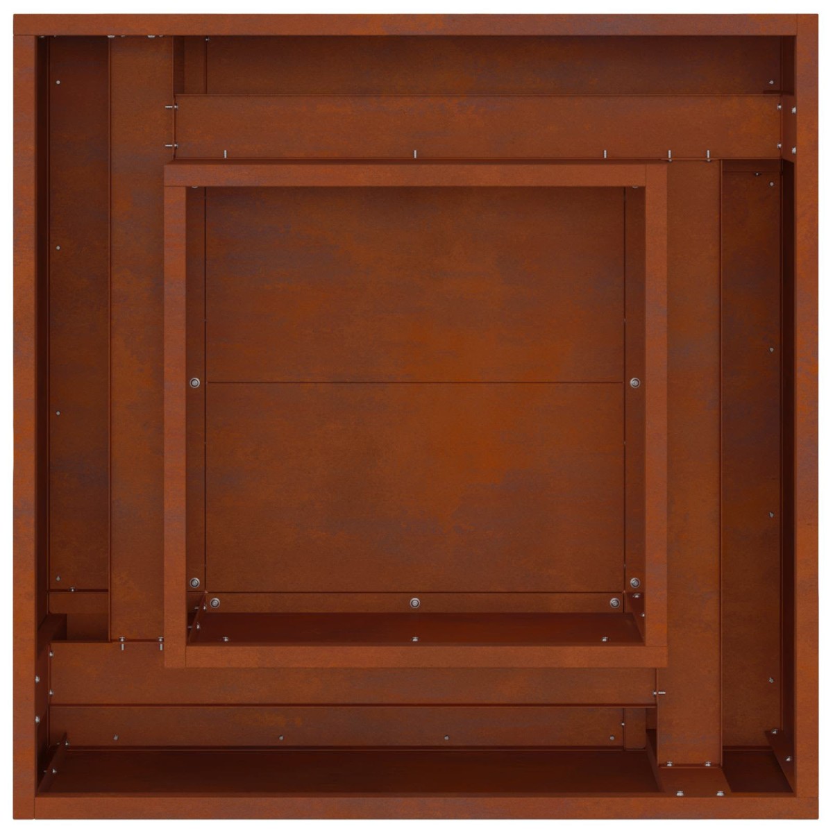 vidaXL Φωτιά Μπολ Σκ rusty 80 x 80 x 40 cm Ατσάλι Σκληρυθέν στον Αέρα