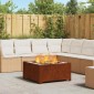 vidaXL Φωτιά Μπολ Σκ rusty 80 x 80 x 40 cm Ατσάλι Σκληρυθέν στον Αέρα