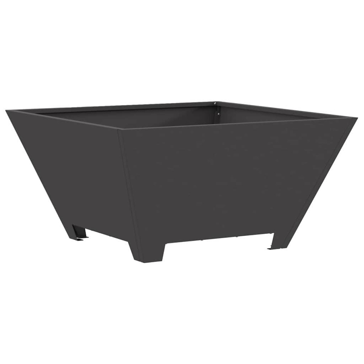 vidaXL Φωτιά Μπολ Μαύρο 60 x 60 x 30 cm Ατσάλι Σκληρυθέν στον Αέρα