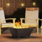 vidaXL Φωτιά Μπολ Μαύρο 60 x 60 x 30 cm Ατσάλι Σκληρυθέν στον Αέρα