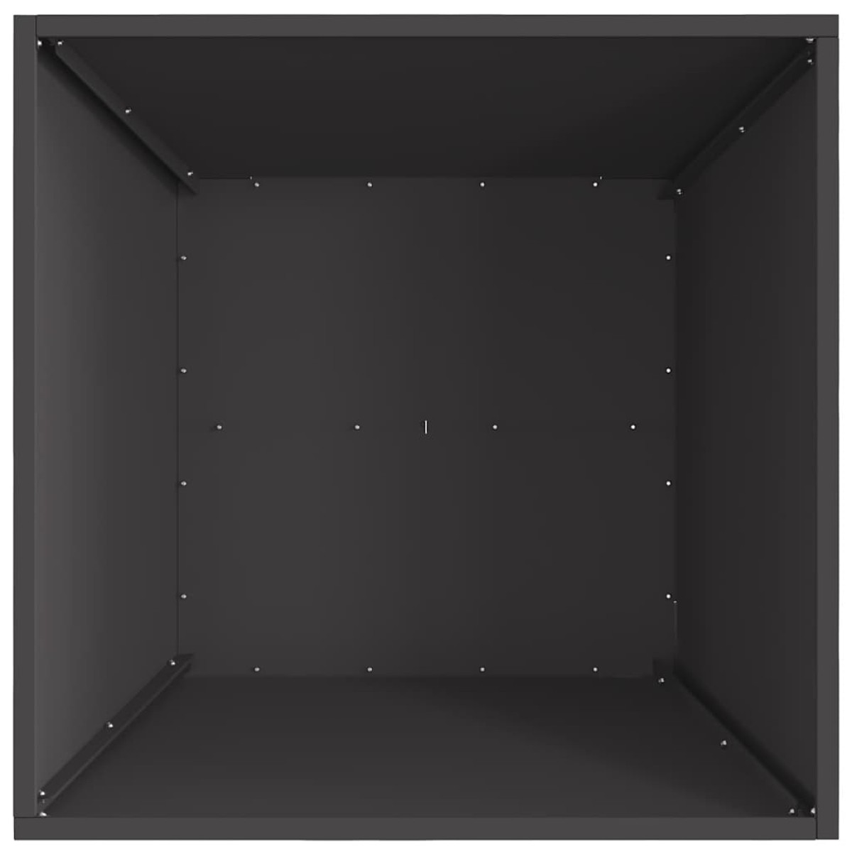 vidaXL Φωτιά Μπολ Μαύρο 60 x 60 x 30 cm Ατσάλι Σκληρυθέν στον Αέρα