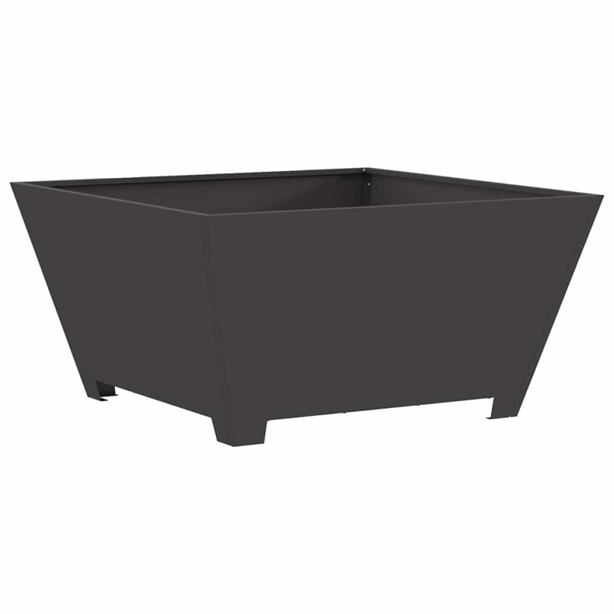 vidaXL Φωτιά Μπολ Μαύρο 80 x 80 x 40 cm Ατσάλι Σκληρυθέν στον Αέρα