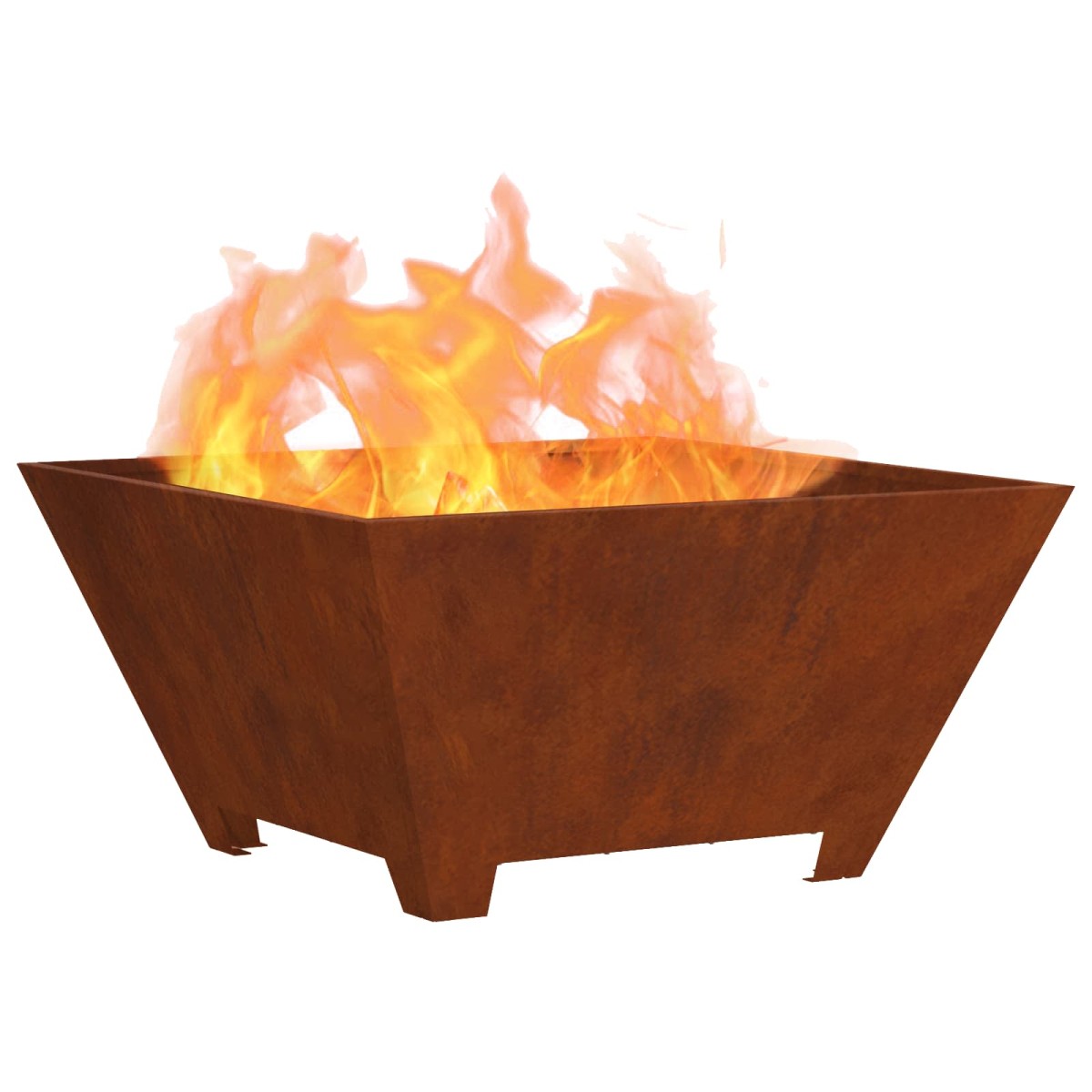 vidaXL Φωτιά Μπολ Σκ rusty 80 x 80 x 40 cm Ατσάλι Σκληρυθέν στον Αέρα