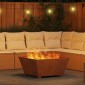 vidaXL Φωτιά Μπολ Σκ rusty 80 x 80 x 40 cm Ατσάλι Σκληρυθέν στον Αέρα