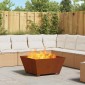 vidaXL Φωτιά Μπολ Σκ rusty 80 x 80 x 40 cm Ατσάλι Σκληρυθέν στον Αέρα