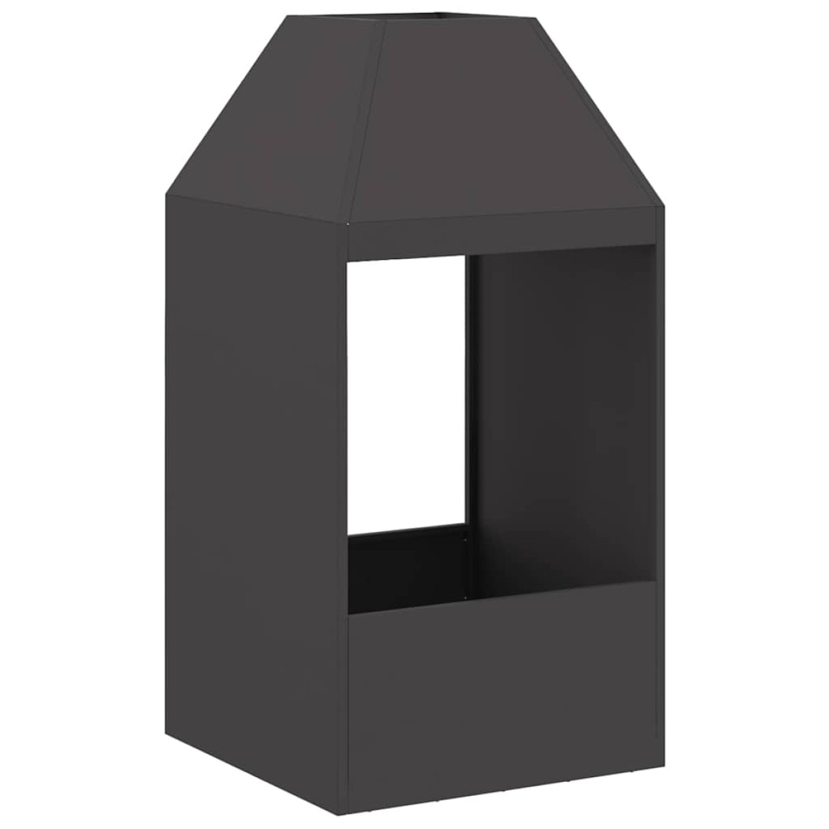 vidaXL Φωτιά σε μπολ Μαύρο 50 x 50 x 100 cm Ατσάλι Σκληρυθέν στον Αέρα
