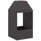 vidaXL Φωτιά σε μπολ Μαύρο 50 x 50 x 100 cm Ατσάλι Σκληρυθέν στον Αέρα