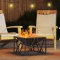 vidaXL Φωτιά Μπολ Μαύρο 50 x 50 x 35 cm Ατσάλι Σκληρυθέν στον Αέρα