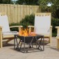 vidaXL Φωτιά Μπολ Μαύρο 50 x 50 x 35 cm Ατσάλι Σκληρυθέν στον Αέρα