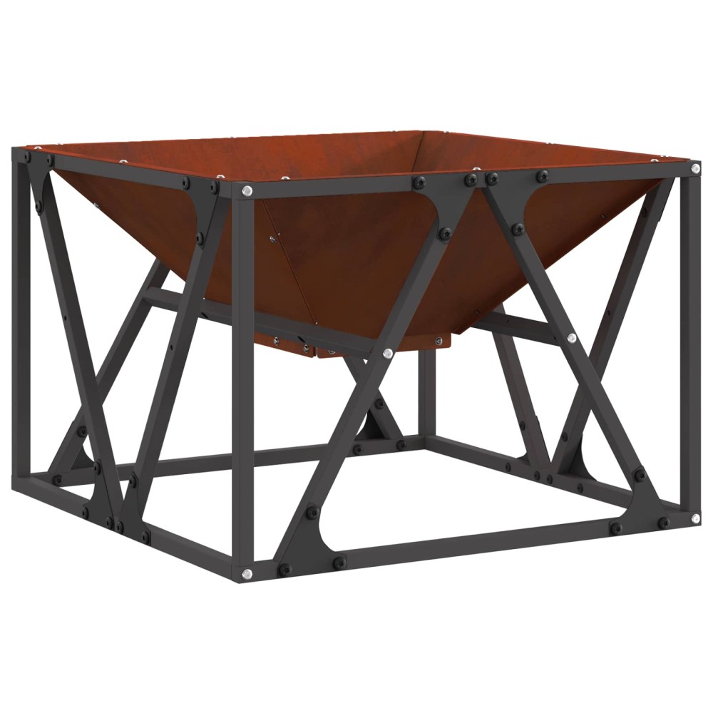 vidaXL Φωτιά Μπολ Σκ rusty 50 x 50 x 35 cm Ατσάλι Σκληρυθέν στον Αέρα