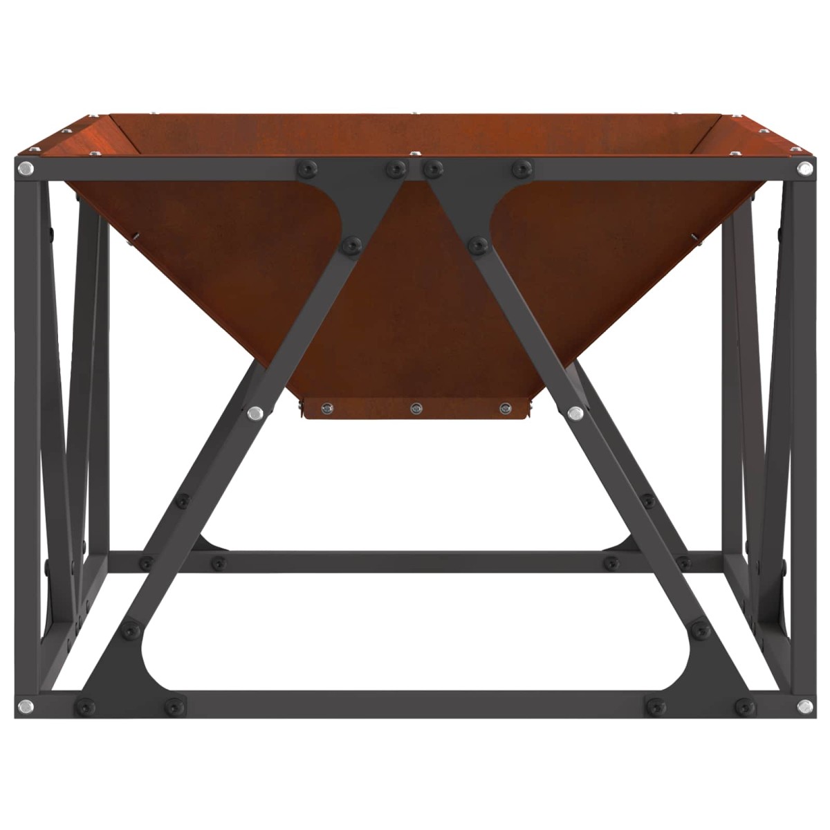 vidaXL Φωτιά Μπολ Σκ rusty 50 x 50 x 35 cm Ατσάλι Σκληρυθέν στον Αέρα