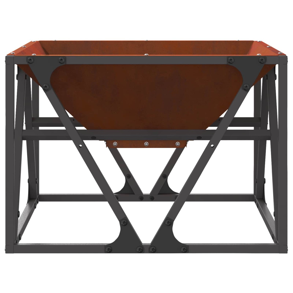 vidaXL Φωτιά Μπολ Σκ rusty 50 x 50 x 35 cm Ατσάλι Σκληρυθέν στον Αέρα