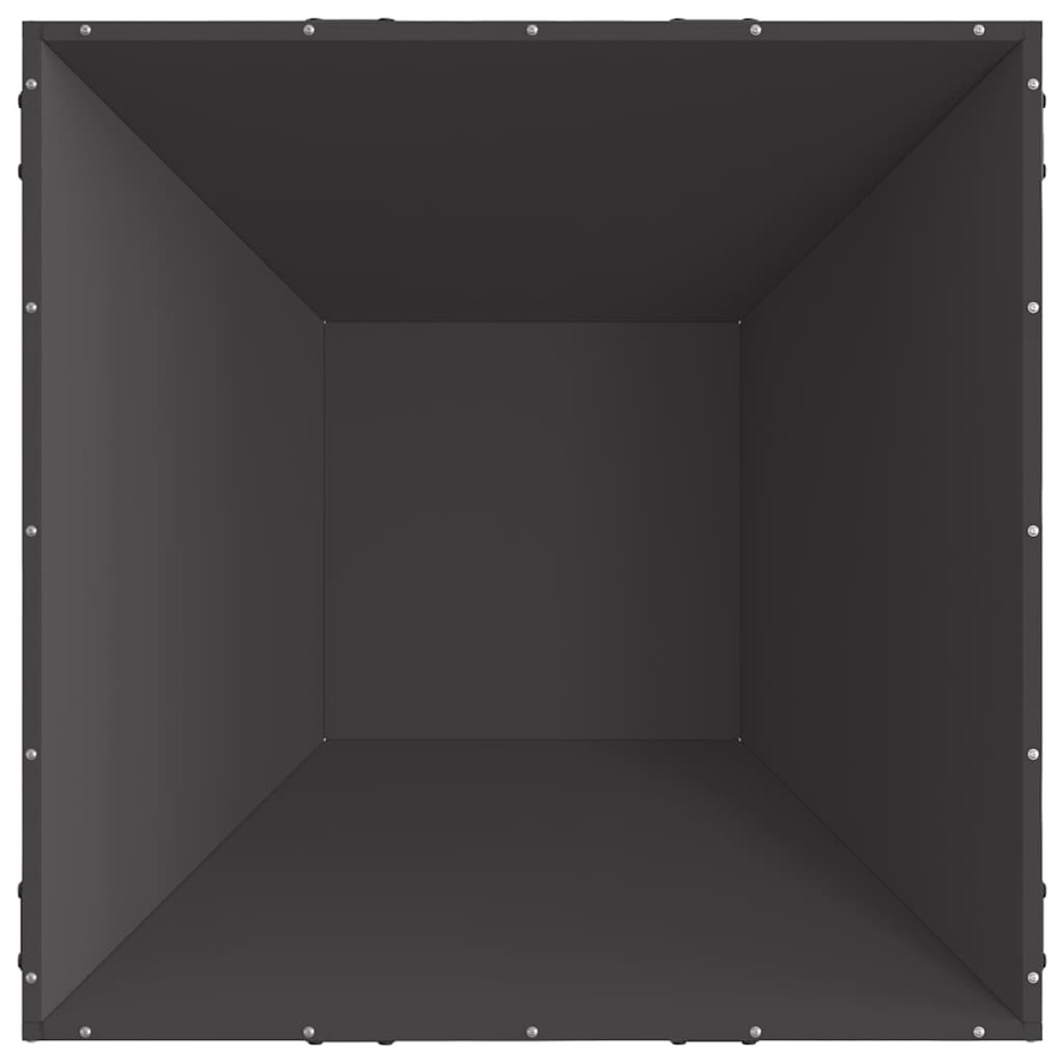 vidaXL Φωτιά Μπολ Μαύρο 80 x 80 x 40 cm Ατσάλι Σκληρυθέν στον Αέρα