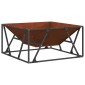 vidaXL Φωτιά Μπολ Σκ rusty 80 x 80 x 40 cm Ατσάλι Σκληρυθέν στον Αέρα