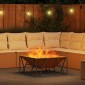 vidaXL Φωτιά Μπολ Σκ rusty 80 x 80 x 40 cm Ατσάλι Σκληρυθέν στον Αέρα