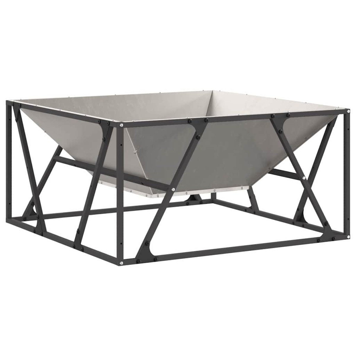 vidaXL Φωτιά Μπολ Σκ rusty 80 x 80 x 40 cm Ατσάλι Σκληρυθέν στον Αέρα