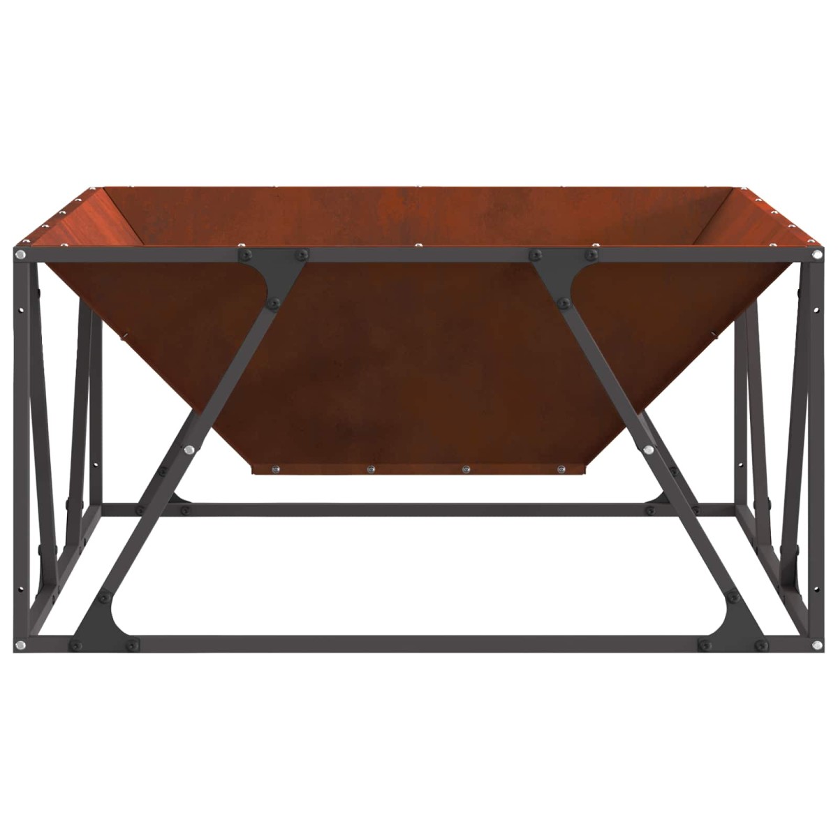 vidaXL Φωτιά Μπολ Σκ rusty 80 x 80 x 40 cm Ατσάλι Σκληρυθέν στον Αέρα