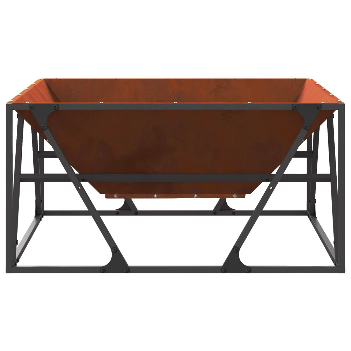 vidaXL Φωτιά Μπολ Σκ rusty 80 x 80 x 40 cm Ατσάλι Σκληρυθέν στον Αέρα
