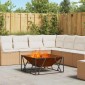 vidaXL Φωτιά Μπολ Σκ rusty 80 x 80 x 40 cm Ατσάλι Σκληρυθέν στον Αέρα