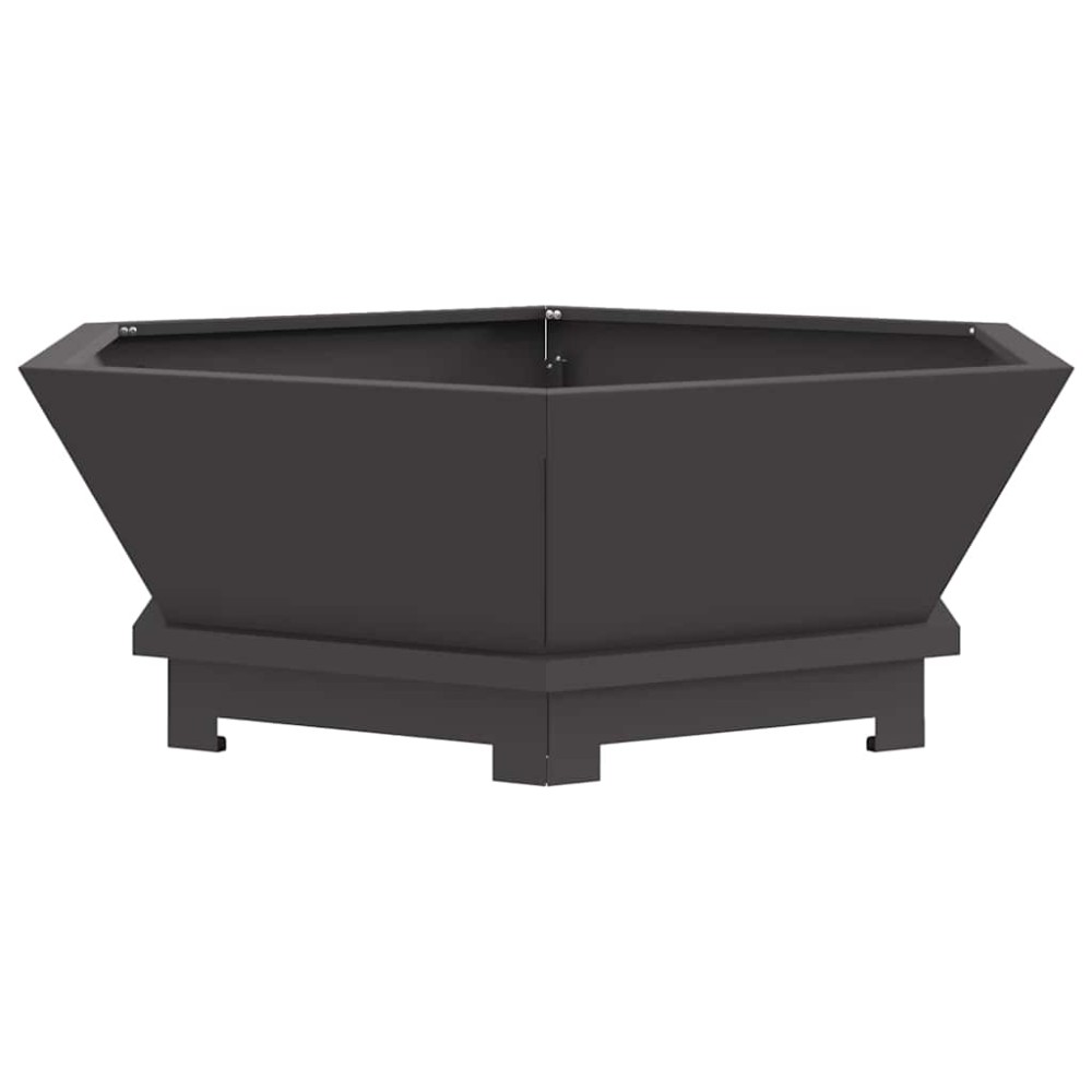 vidaXL Φωτιά Μπολ Μαύρο 75 x 75 x 28 εκ. Ατσάλι Σκληρυθέν στον Αέρα