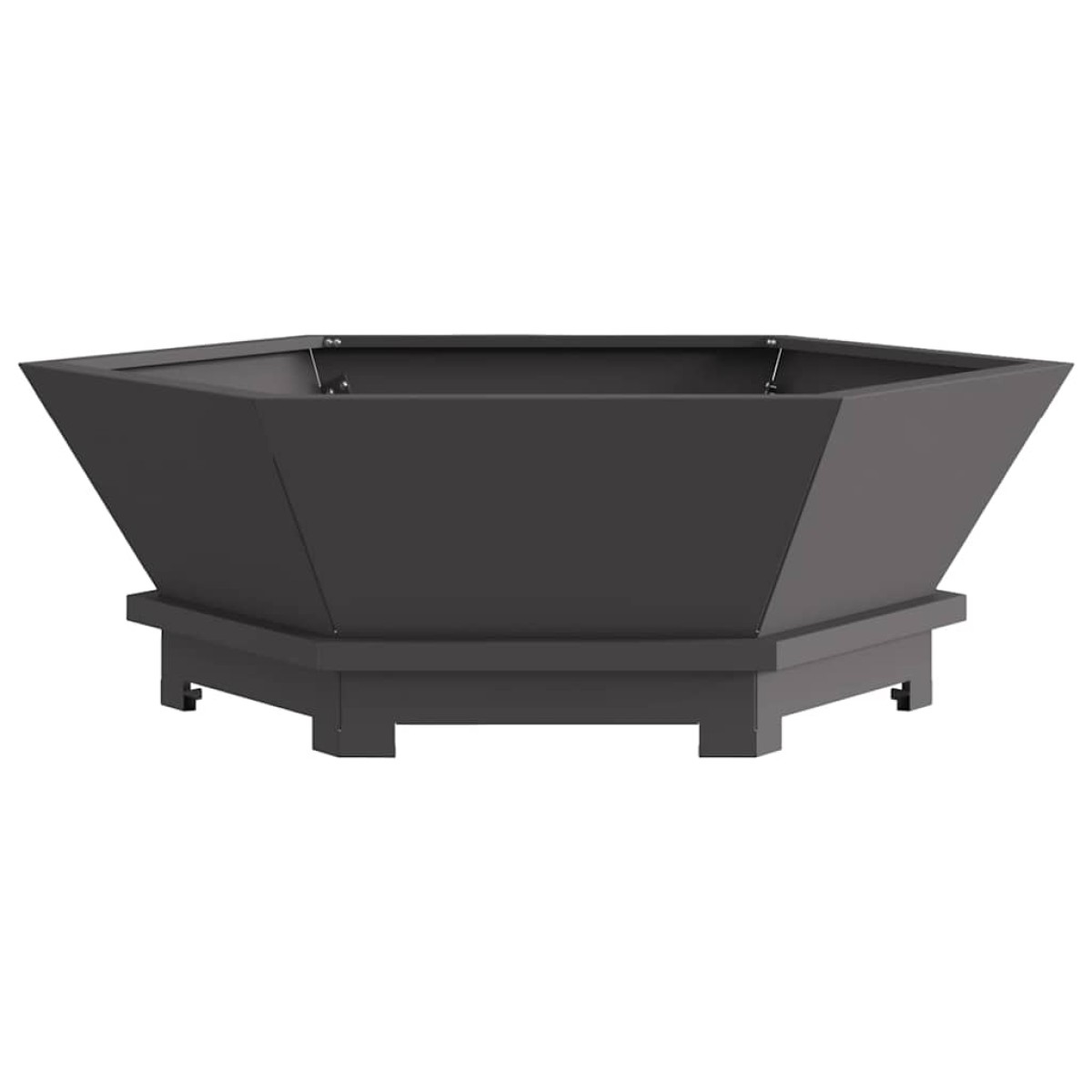 vidaXL Φωτιά Μπολ Μαύρο 75 x 75 x 28 εκ. Ατσάλι Σκληρυθέν στον Αέρα