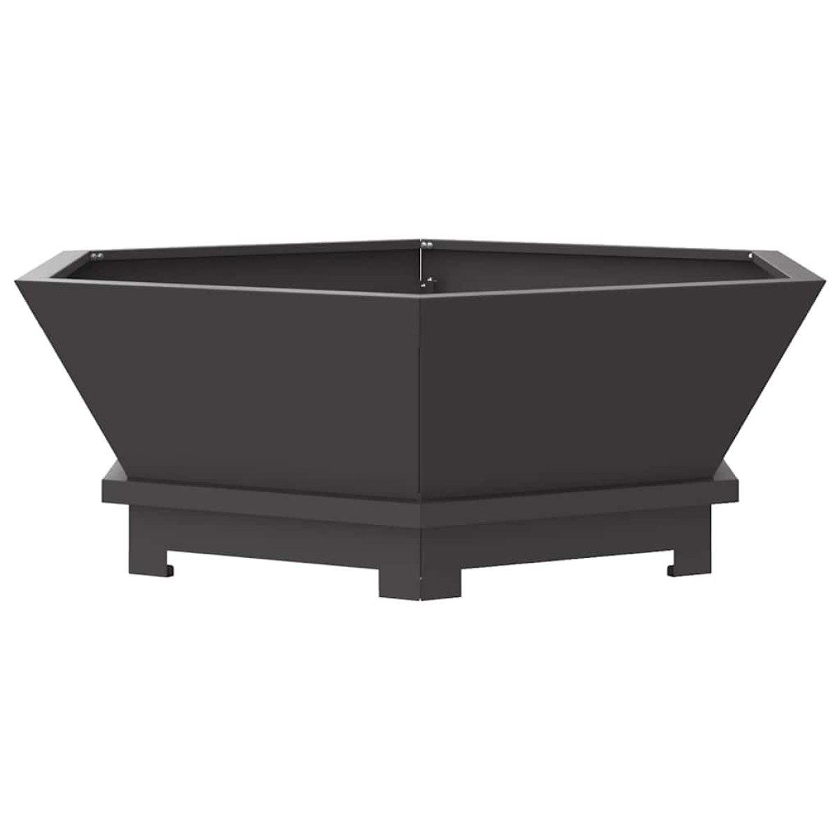 vidaXL Φωτιά Μπολ Μαύρο 75 x 75 x 28 εκ. Ατσάλι Σκληρυθέν στον Αέρα