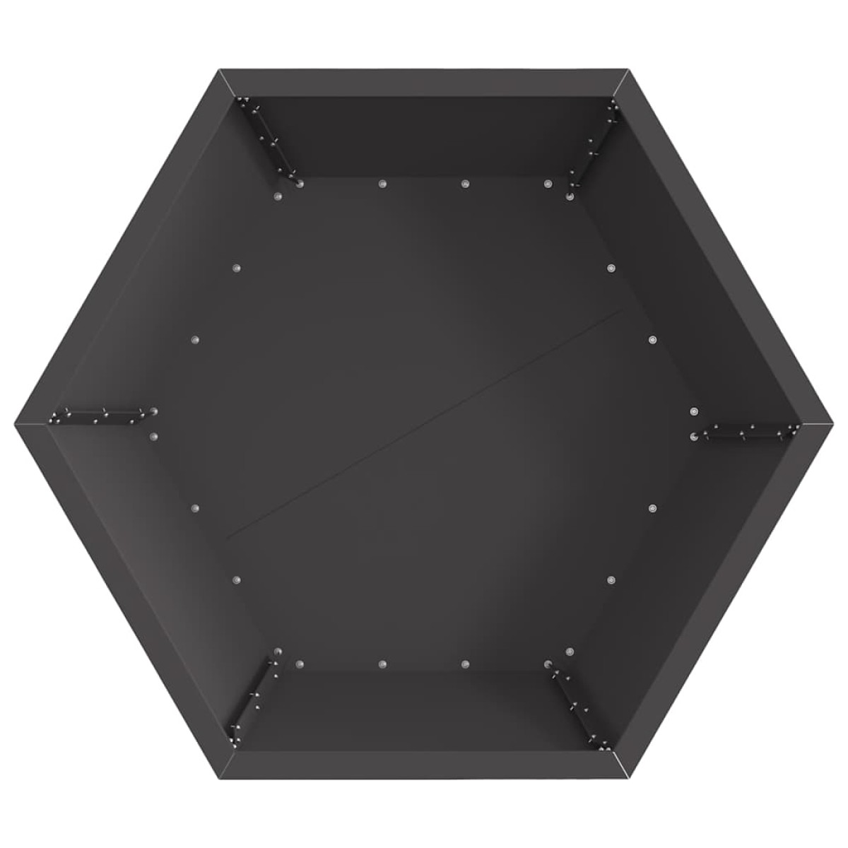 vidaXL Φωτιά Μπολ Μαύρο 75 x 75 x 28 εκ. Ατσάλι Σκληρυθέν στον Αέρα