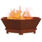 vidaXL Φωτιά Μπολ Σκ rusty 75 x 75 x 28 εκ. Ατσάλι Σκληρυθέν στον Αέρα
