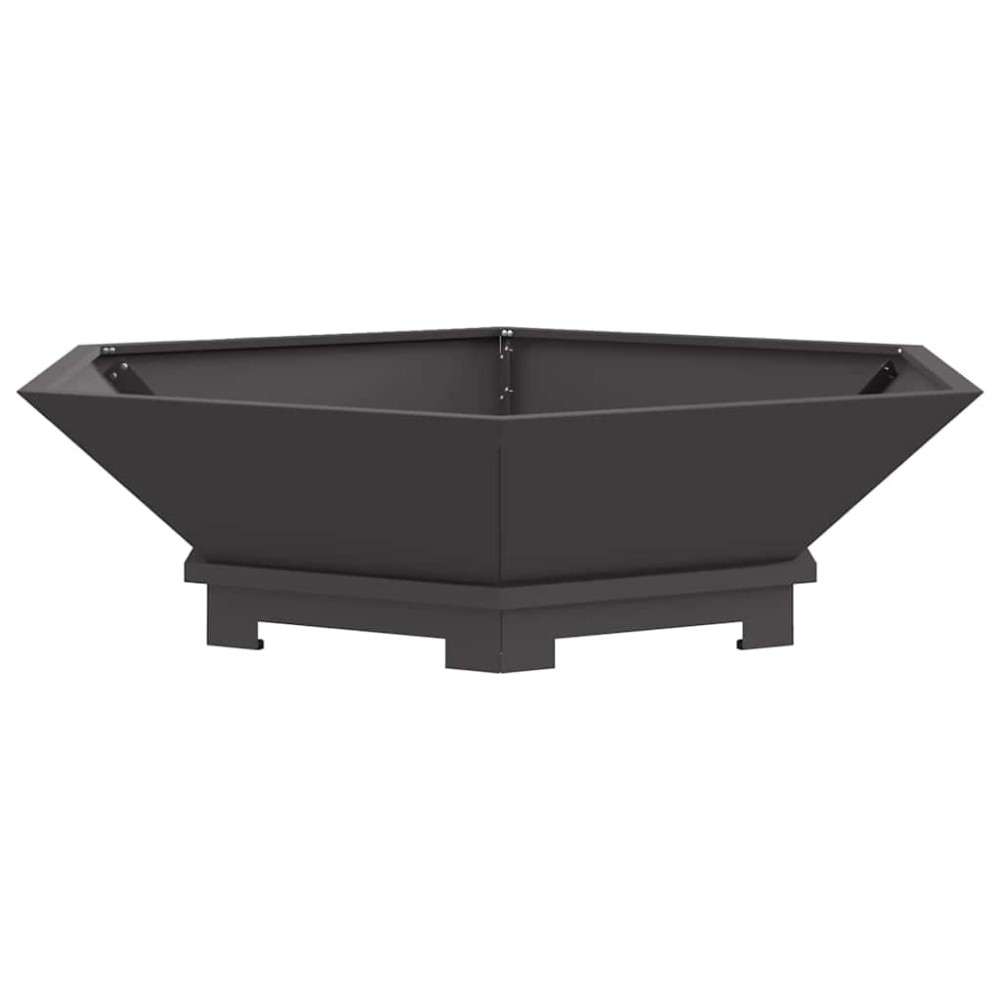 vidaXL Φωτιά Μπολ Μαύρο 100 x 100 x 28 εκ. Ατσάλι Σκληρυθέν στον Αέρα