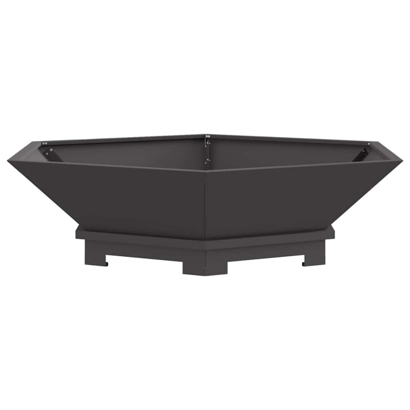 vidaXL Φωτιά Μπολ Μαύρο 100 x 100 x 28 εκ. Ατσάλι Σκληρυθέν στον Αέρα