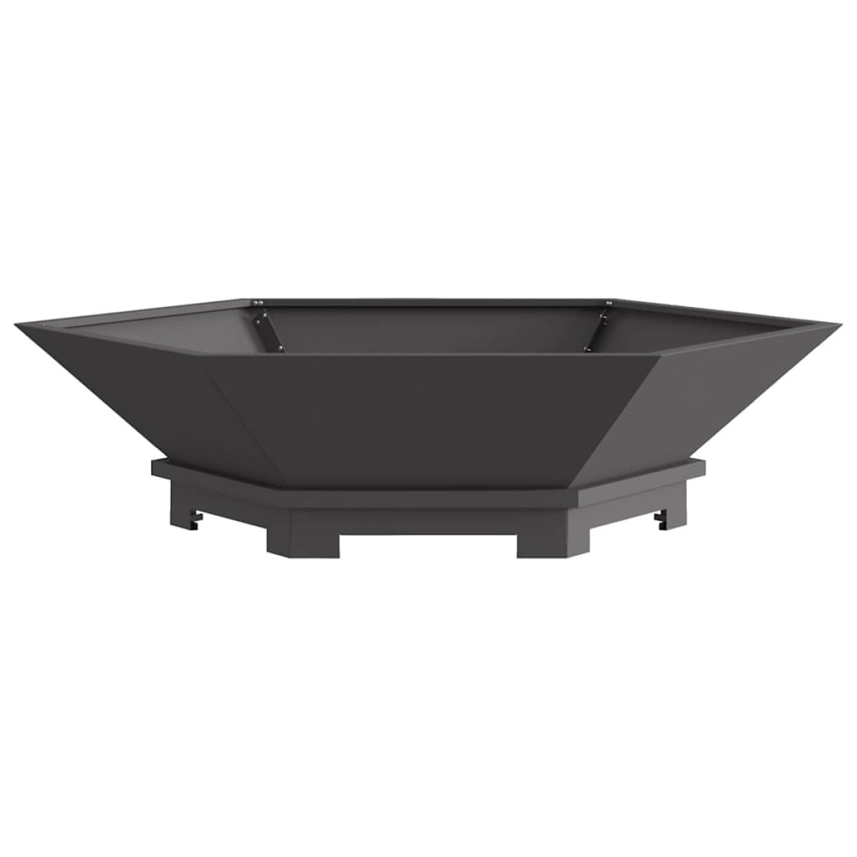 vidaXL Φωτιά Μπολ Μαύρο 100 x 100 x 28 εκ. Ατσάλι Σκληρυθέν στον Αέρα