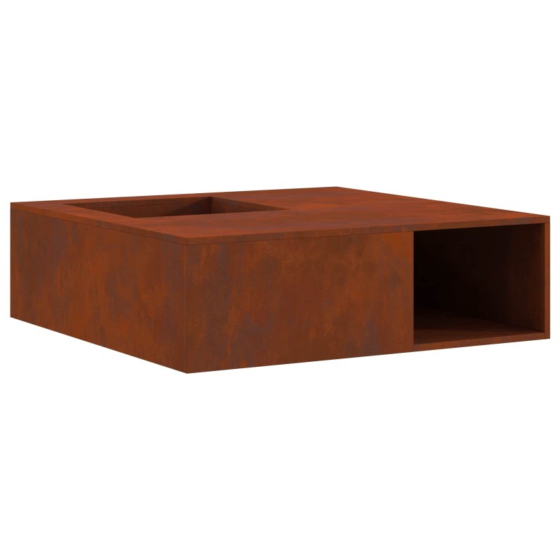 vidaXL Φωτιά Σκ rusty 100 x 100 x 30 cm Ατσάλι Σκληρυθέν στον Αέρα