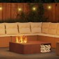 vidaXL Φωτιά Σκ rusty 100 x 100 x 30 cm Ατσάλι Σκληρυθέν στον Αέρα