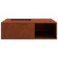 vidaXL Φωτιά Σκ rusty 100 x 100 x 30 cm Ατσάλι Σκληρυθέν στον Αέρα