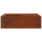 vidaXL Φωτιά Σκ rusty 100 x 100 x 30 cm Ατσάλι Σκληρυθέν στον Αέρα