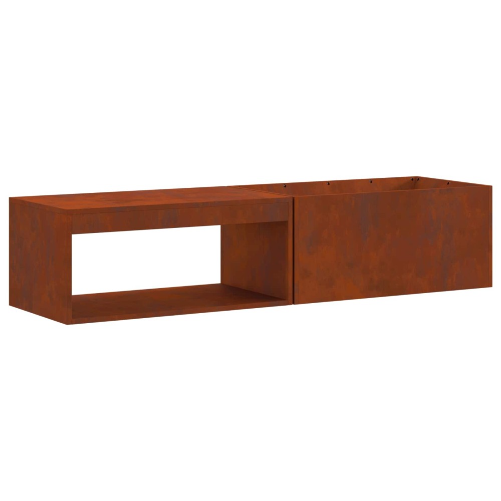vidaXL Φωτιά Μπολ Σκ rusty 160 x 45 x 35 εκ Ατσάλι Σκληρυθέν στον Αέρα