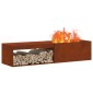 vidaXL Φωτιά Μπολ Σκ rusty 160 x 45 x 35 εκ Ατσάλι Σκληρυθέν στον Αέρα