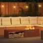 vidaXL Φωτιά Μπολ Σκ rusty 160 x 45 x 35 εκ Ατσάλι Σκληρυθέν στον Αέρα