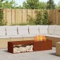 vidaXL Φωτιά Μπολ Σκ rusty 160 x 45 x 35 εκ Ατσάλι Σκληρυθέν στον Αέρα