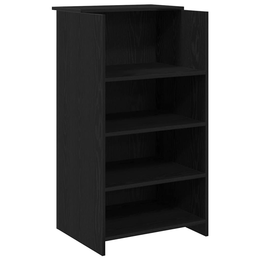 vidaXL Γραφείο υποδοχής Μαύρο 55x50x103,5 cm Κατασκευασμένο ξύλο