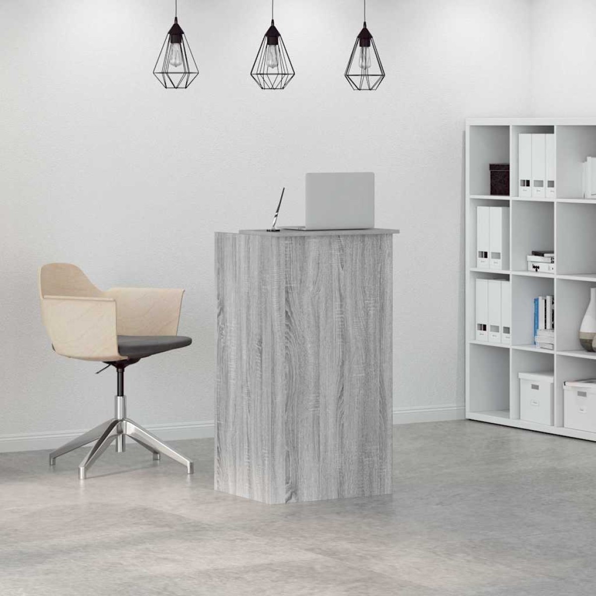 vidaXL Γραφείο υποδοχής 55x50x103,5 εκ. Επεξεργασμένο Ξύλο