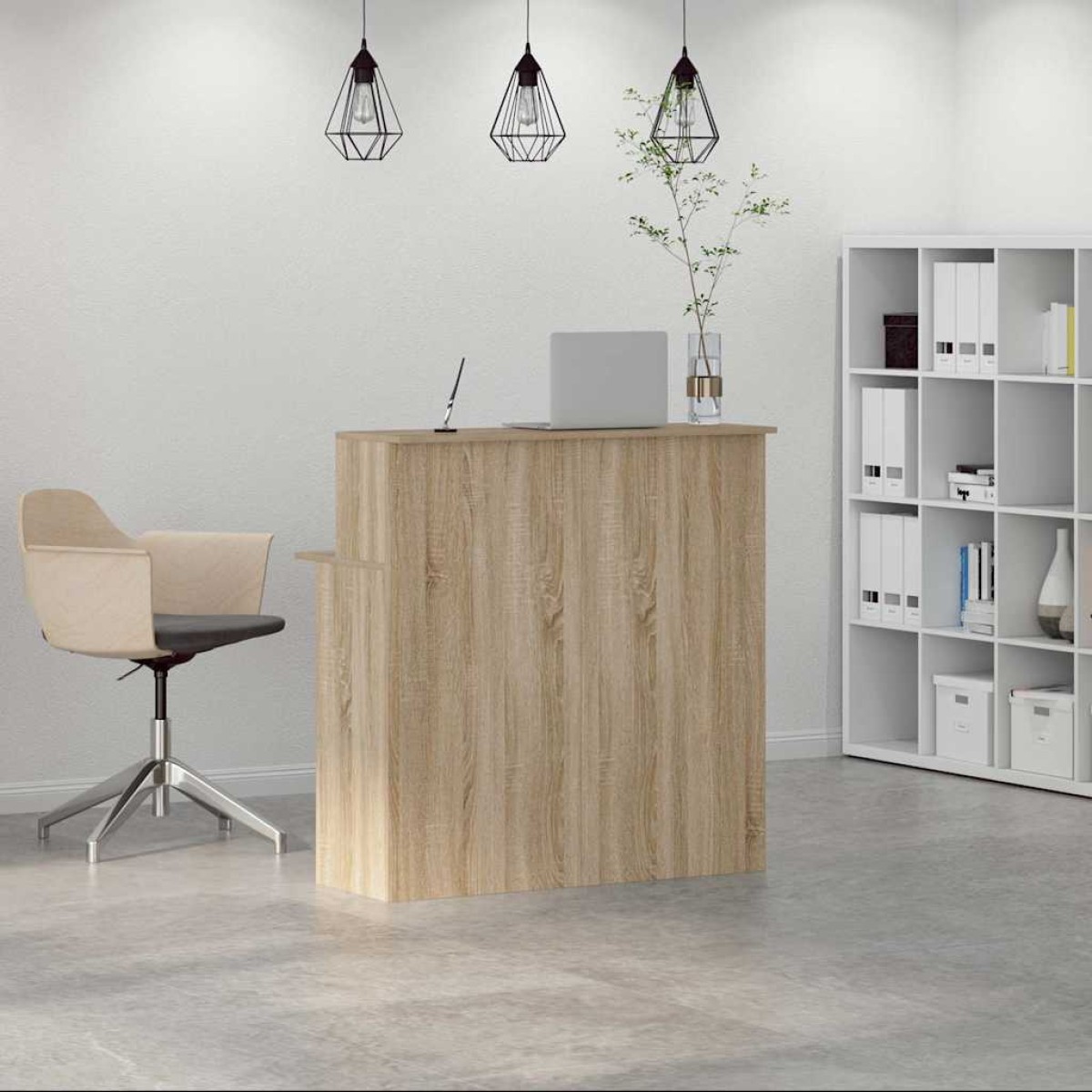 vidaXL Γραφείο Υποδοχής από Ξύλο Sonoma Δρυς 100x50x103,5 εκ. από Τεχνητό Ξύλο