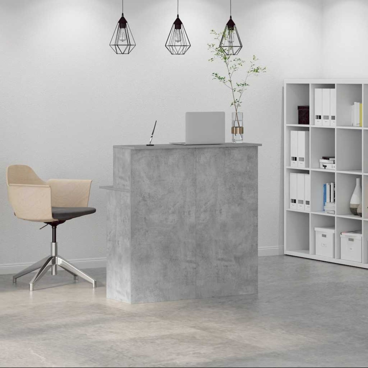 vidaXL Γραφείο υποδοχής 100x50x103,5 εκ. Επεξεργασμένο Ξύλο