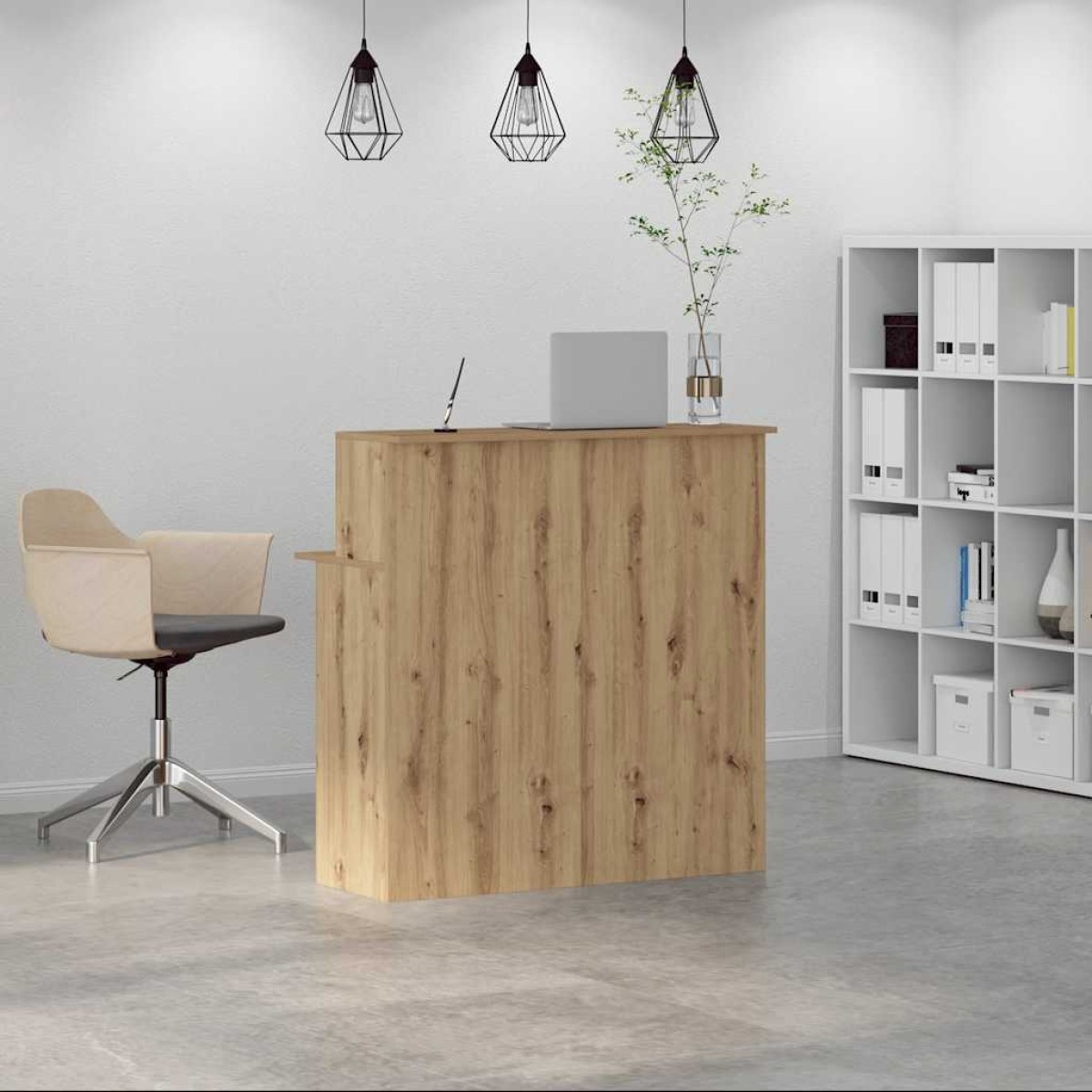 vidaXL Γραφείο υποδοχής 100x50x103,5 εκ. Επεξεργασμένο Ξύλο